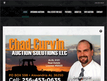 Tablet Screenshot of chadcurvinauctionsolutions.com